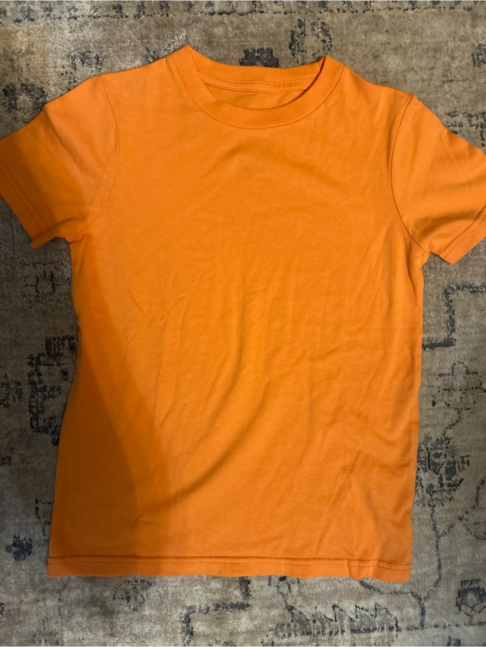 Boden Bright Orange Kids Short Sleeve Crewneck Tee
